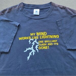 Vintage Y2K Quote Tee Shirt lightning text humor comedy funny 2000s 90s